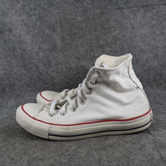 Converse Shoes Womens 8 Hi Top Sneaker Chuck Taylor All Star White Canvas Casual - Picture 6 of 13